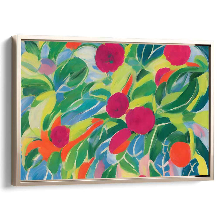 Blossom Whispers Blooming Dreams: Expressive Floral Canvas Art Print