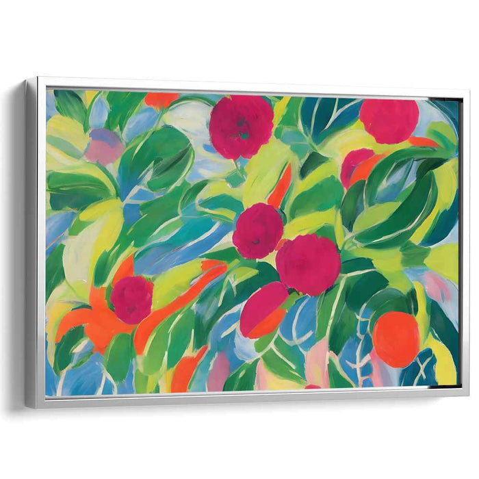Blossom Whispers Blooming Dreams: Expressive Floral Canvas Art Print