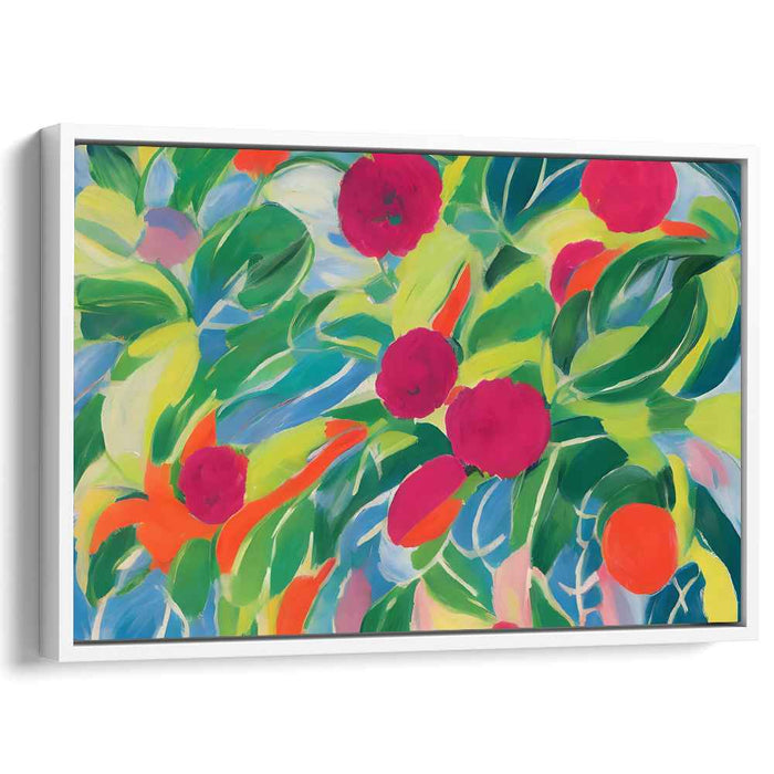 Blossom Whispers Blooming Dreams: Expressive Floral Canvas Art Print
