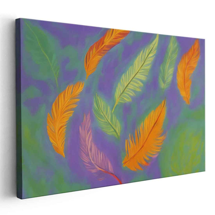 Whispering Leaves: Vivid Dance of Nature on Canvas Art Print
