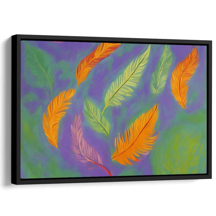 Whispering Leaves: Vivid Dance of Nature on Canvas Art Print