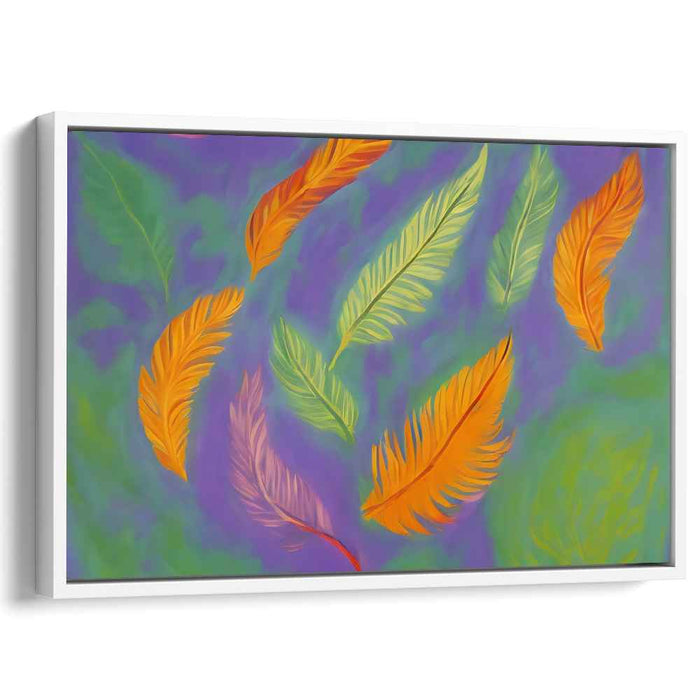 Whispering Leaves: Vivid Dance of Nature on Canvas Art Print