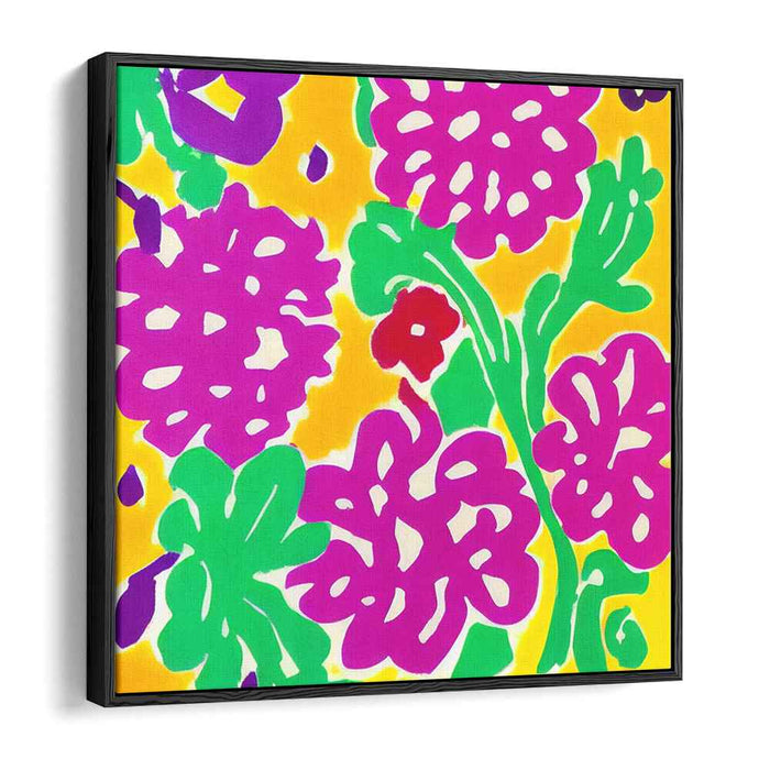 Floral Vibrance: A Playful Symphony of Colors Canvas Art Print