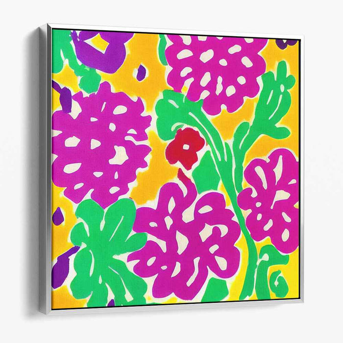 Floral Vibrance: A Playful Symphony of Colors Canvas Art Print