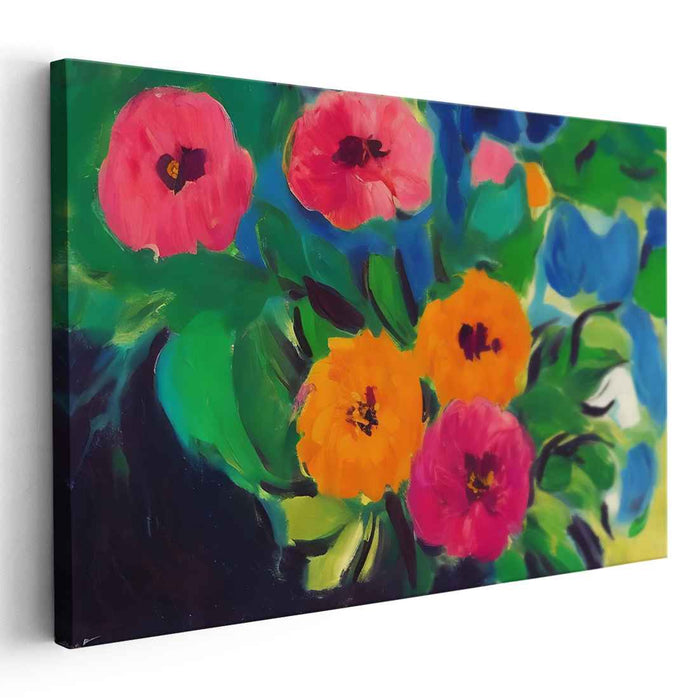 Whispers Of Spring Blossom: Vibrant Impressionist Bloom Canvas Art Print