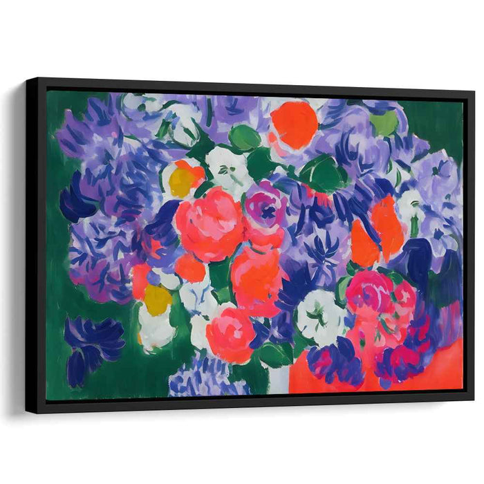 Vibrant Blossom Fantasy: Expressive Fauvist Floral Canvas Art Print