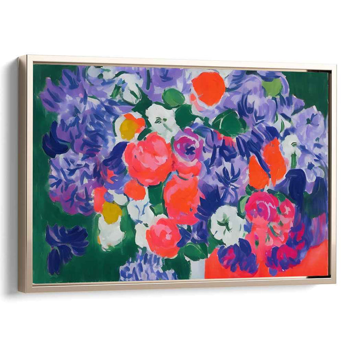Vibrant Blossom Fantasy: Expressive Fauvist Floral Canvas Art Print