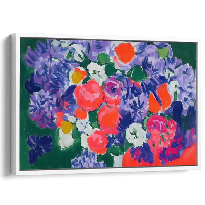Vibrant Blossom Fantasy: Expressive Fauvist Floral Canvas Art Print