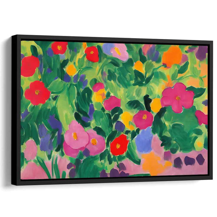 Whispers Of Viridescent Eden: Lush Garden Canvas Art Print