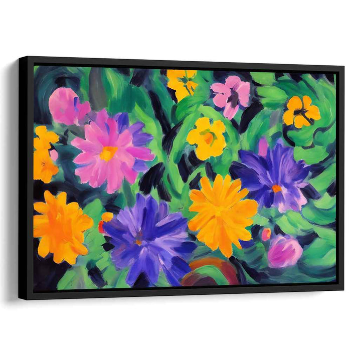 Petals And Pigments: Vibrant Floral Impressionist Canvas Art Print