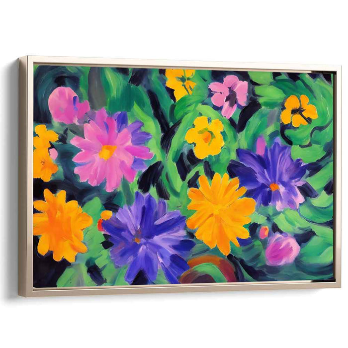 Petals And Pigments: Vibrant Floral Impressionist Canvas Art Print