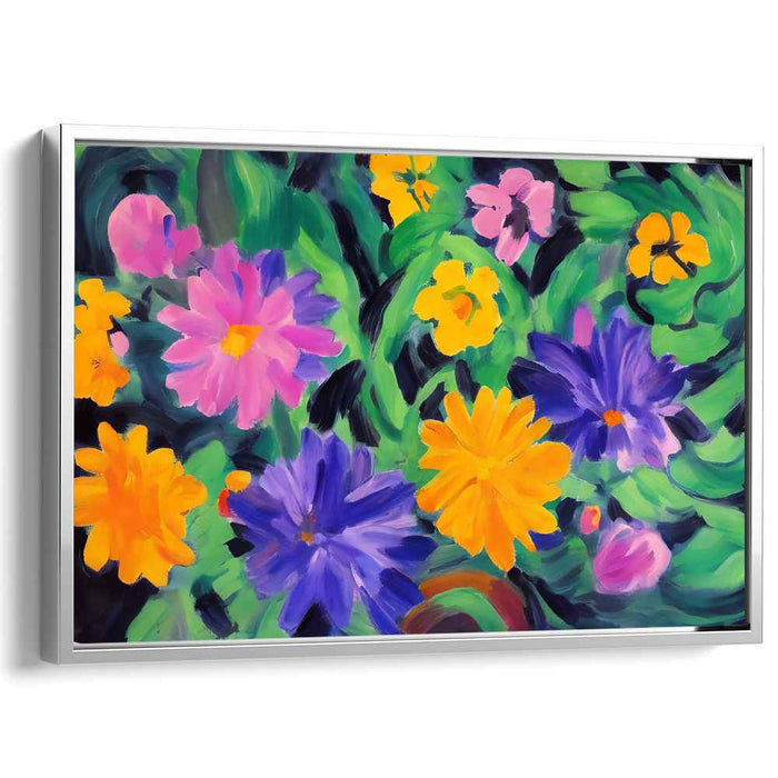 Petals And Pigments: Vibrant Floral Impressionist Canvas Art Print