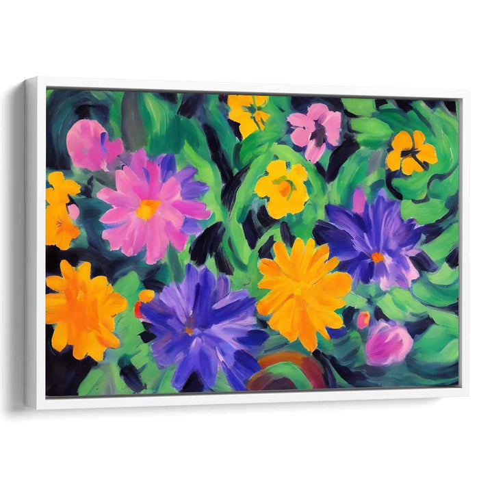Petals And Pigments: Vibrant Floral Impressionist Canvas Art Print