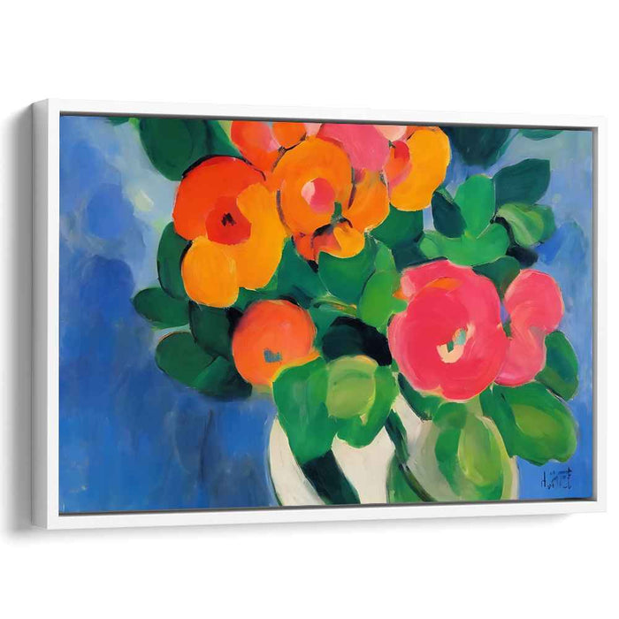 Painterly Petal Dance: Fauvist Floral Still Life on Canvas
