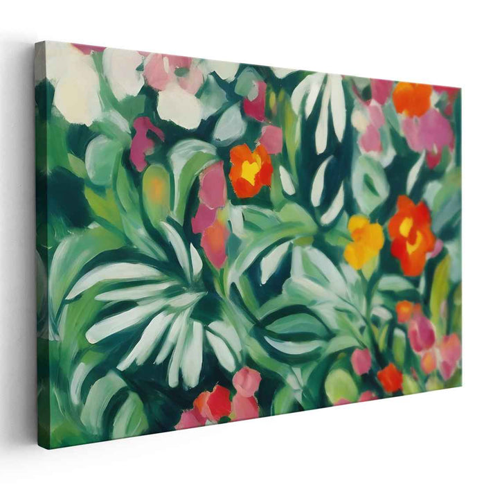 Petals Of Paint: Vivid Floral Impressionist Canvas Art Print