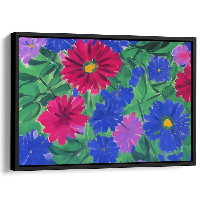 Vivid Blossom Fiesta: Fauvist Floral Celebration Canvas Art Print