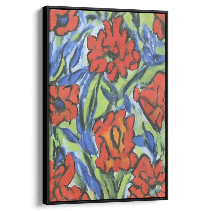 Crimson Sonata: A Fauvist Floral Symphony in Red