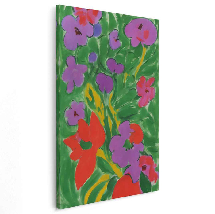 Blossom Whispers In Eden: Lush Garden in Bloom Canvas Art