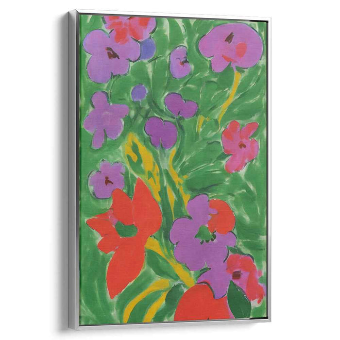 Blossom Whispers In Eden: Lush Garden in Bloom Canvas Art