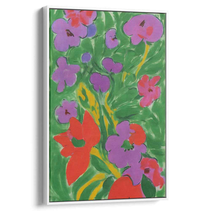 Blossom Whispers In Eden: Lush Garden in Bloom Canvas Art