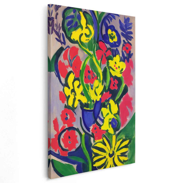 Floral Fauvism: Fauvist Floral Explosion Canvas Art Print