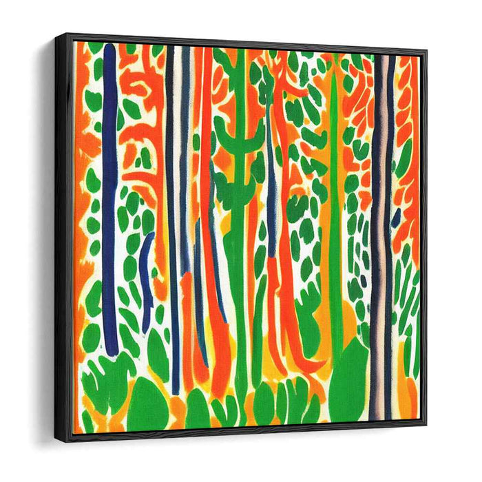 Canopy's Secret Song: Lush Jungle Abstract Art Canvas Print