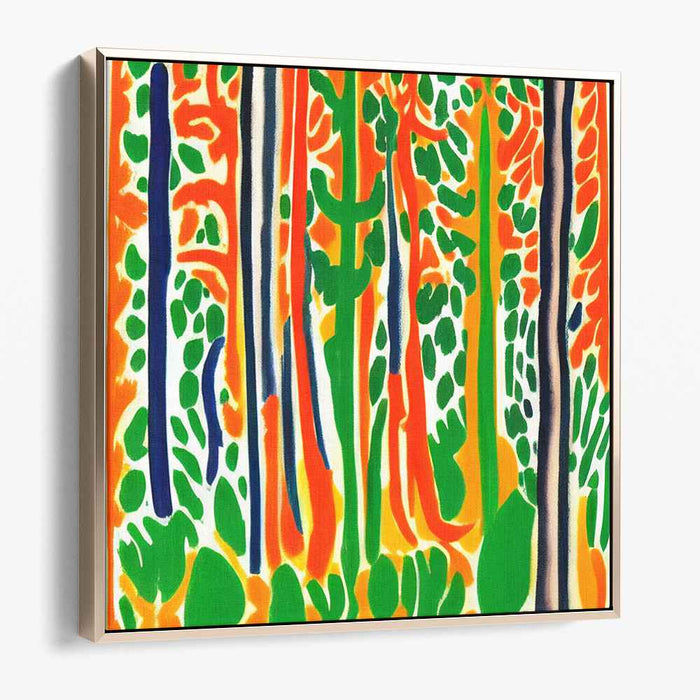 Canopy's Secret Song: Lush Jungle Abstract Art Canvas Print