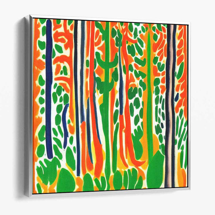 Canopy's Secret Song: Lush Jungle Abstract Art Canvas Print