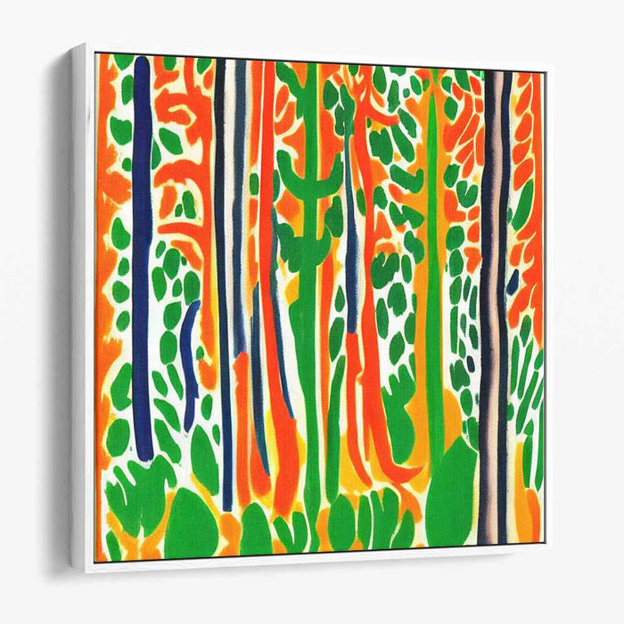 Canopy's Secret Song: Lush Jungle Abstract Art Canvas Print