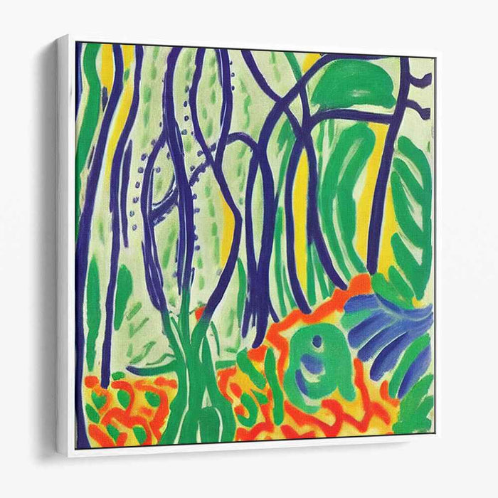 Tropical Abstract: Vibrant Fauvist Garden Canvas Art Print
