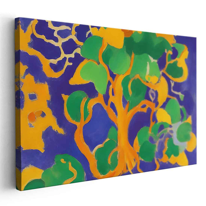 Infinite Ferns Dance: Abstract Nature-Inspired Canvas Art Print