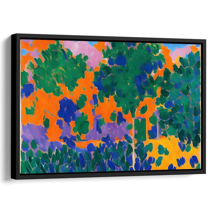 Vivid Spectrum Waltz: Fauvist Landscape Canvas Art Print