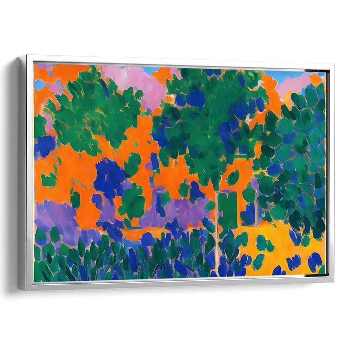 Vivid Spectrum Waltz: Fauvist Landscape Canvas Art Print
