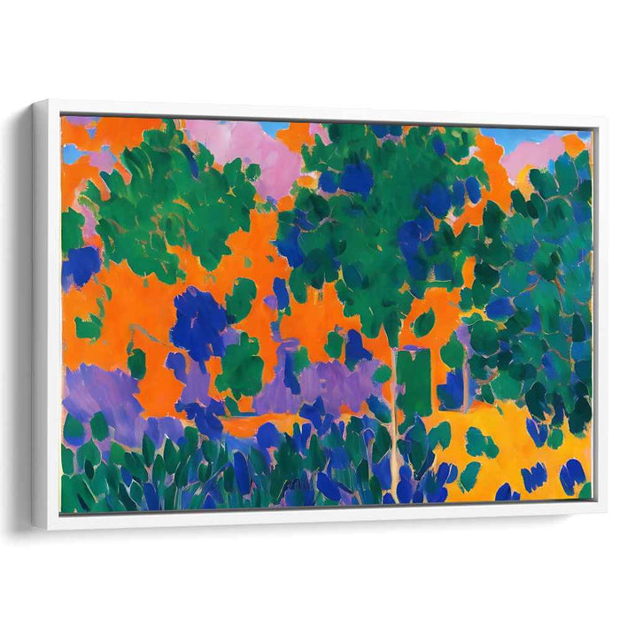 Vivid Spectrum Waltz: Fauvist Landscape Canvas Art Print