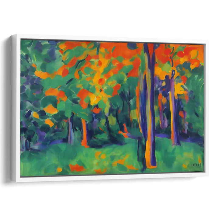Energized Forest: Vibrant Expressionist Landscape Canvas Art Print