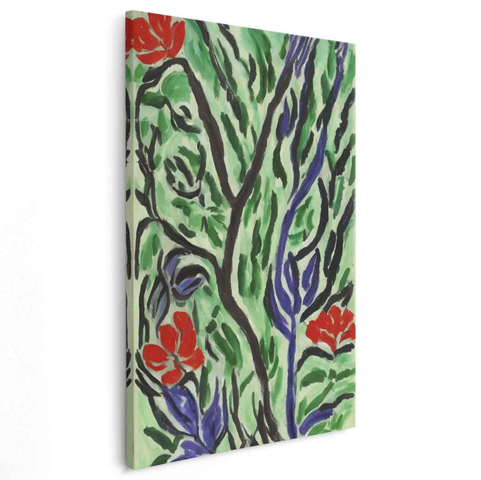 Wild Cielo Garden: Abstract Fauvist Garden Canvas Art Print