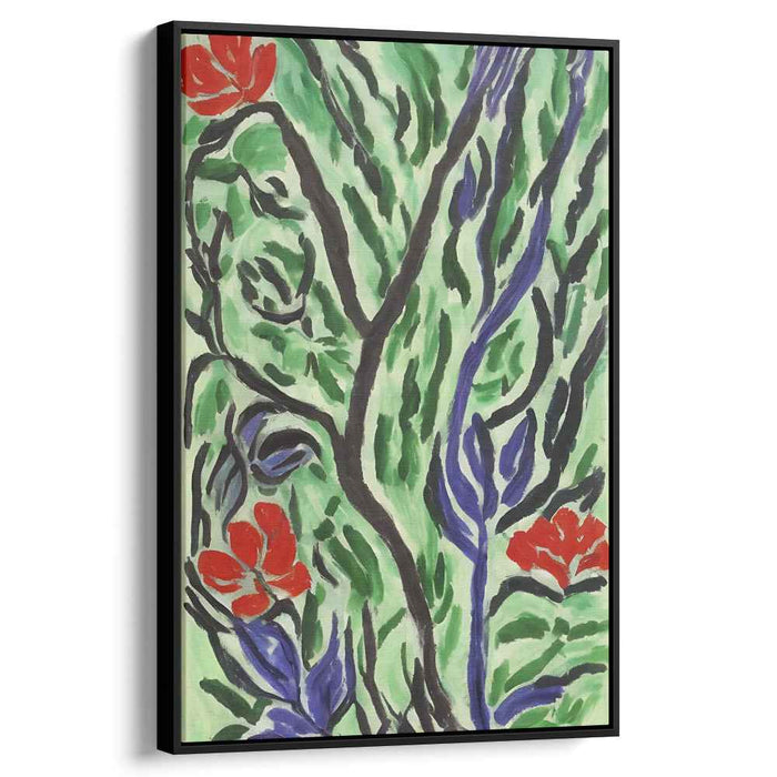 Wild Cielo Garden: Abstract Fauvist Garden Canvas Art Print