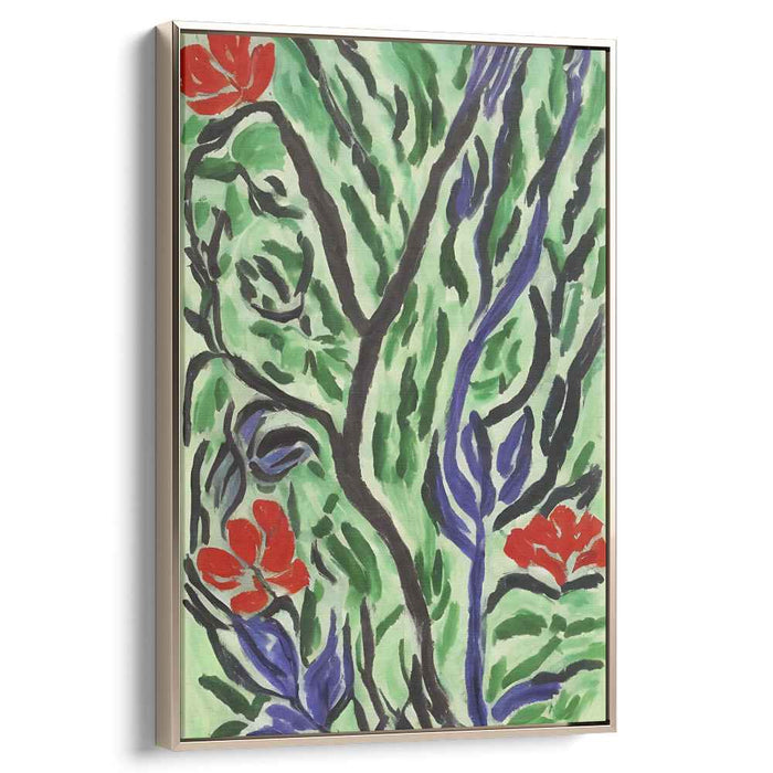Wild Cielo Garden: Abstract Fauvist Garden Canvas Art Print