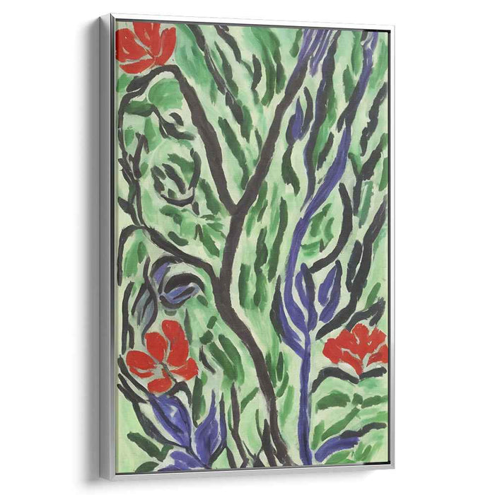 Wild Cielo Garden: Abstract Fauvist Garden Canvas Art Print