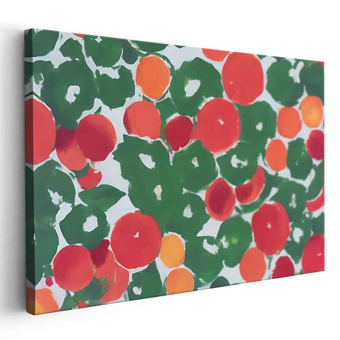 Orchard Delights: Vibrant Fruit-Inspired Abstract Canvas Art