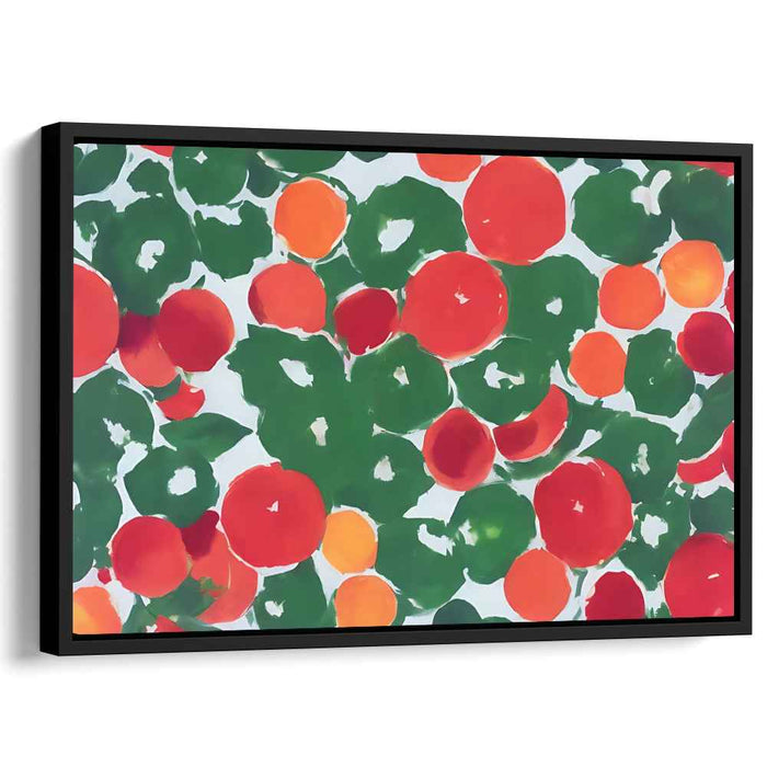 Orchard Delights: Vibrant Fruit-Inspired Abstract Canvas Art