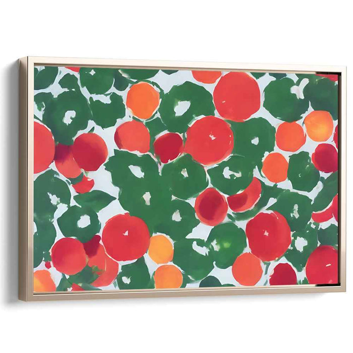 Orchard Delights: Vibrant Fruit-Inspired Abstract Canvas Art