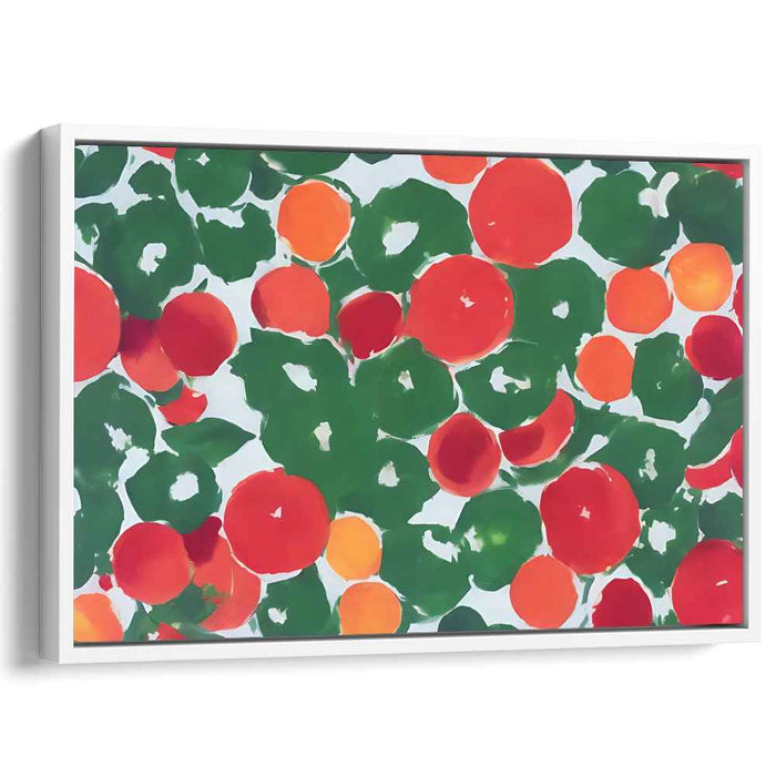 Orchard Delights: Vibrant Fruit-Inspired Abstract Canvas Art