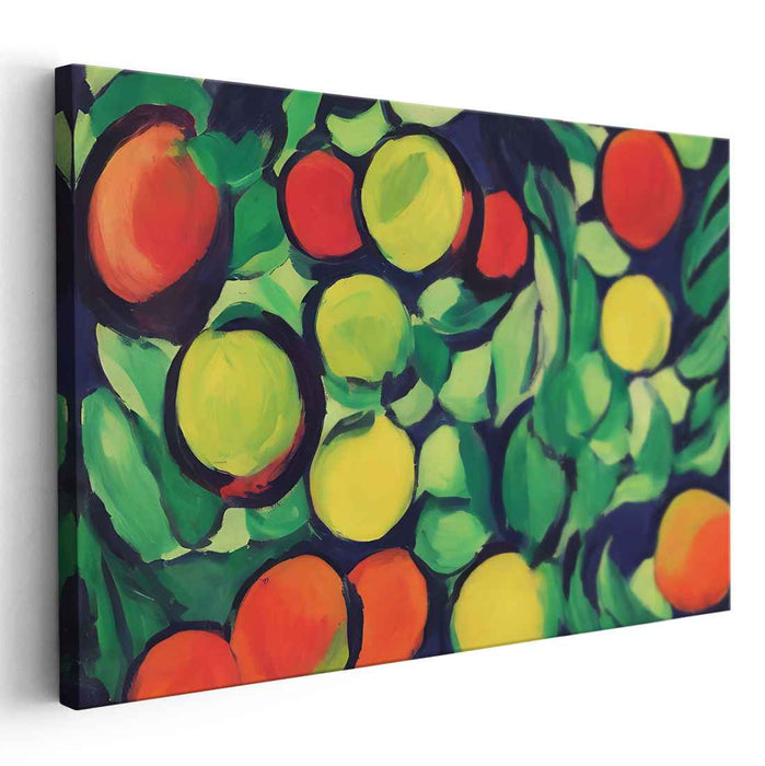 Fruit Symphony Bursting Alive: Vibrant Fruit Medley Canvas Art