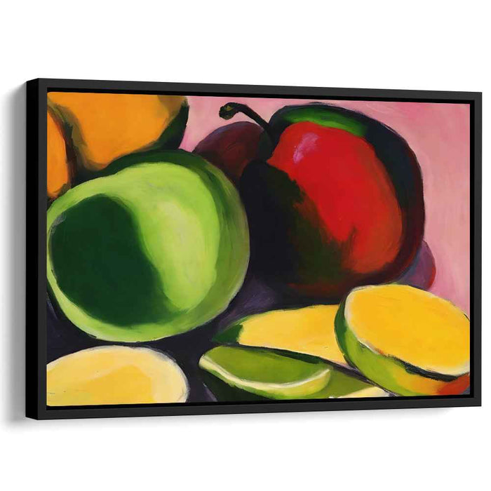 Urban Equilibrium: Contemporary Still Life with Apple, Pepper, and Mango