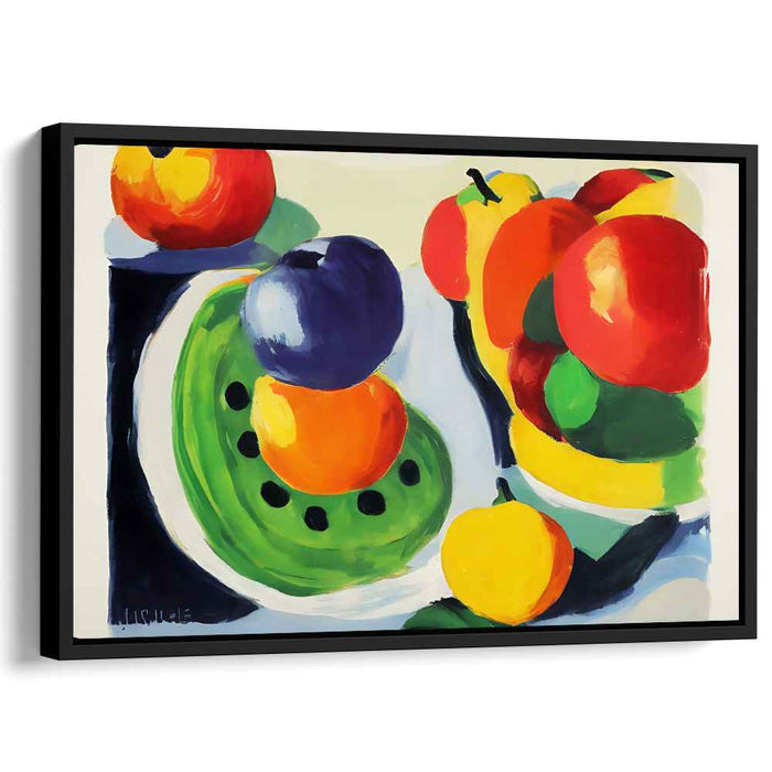 Chromatic Jungle Harmony: Vibrant Fauvist-Inspired Still Life Canvas Art