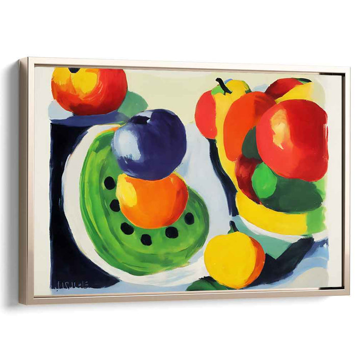 Chromatic Jungle Harmony: Vibrant Fauvist-Inspired Still Life Canvas Art