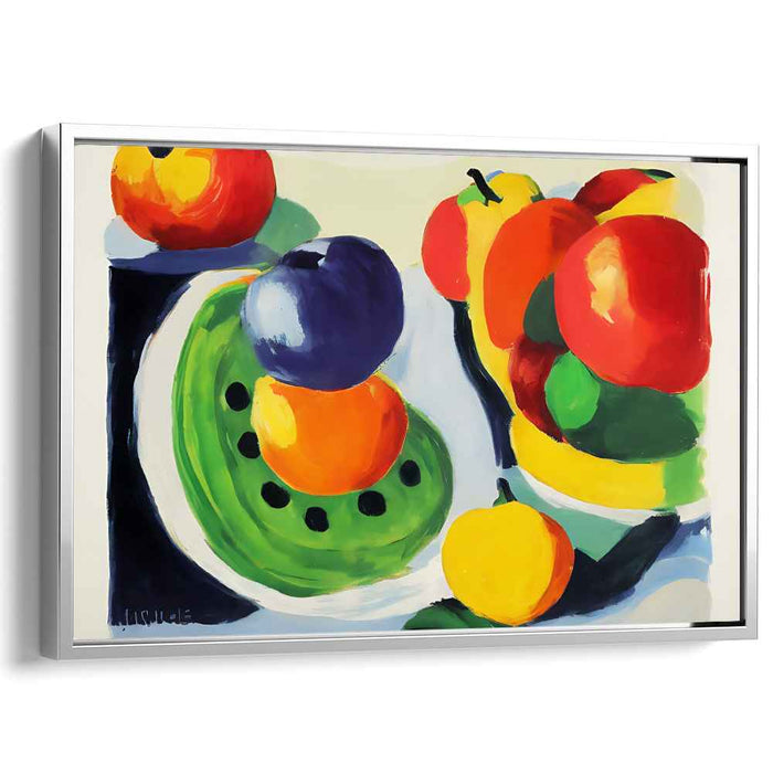 Chromatic Jungle Harmony: Vibrant Fauvist-Inspired Still Life Canvas Art