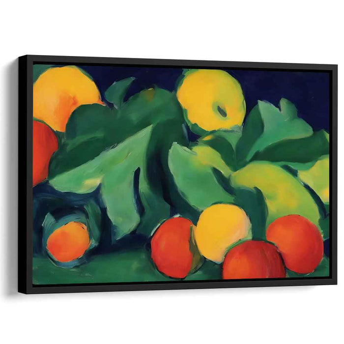 Zesty Glow in Stillness: Luminous Still Life with Vibrant Citrus Canvas Art