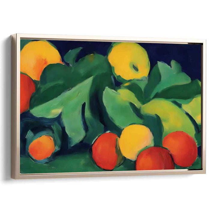 Zesty Glow in Stillness: Luminous Still Life with Vibrant Citrus Canvas Art